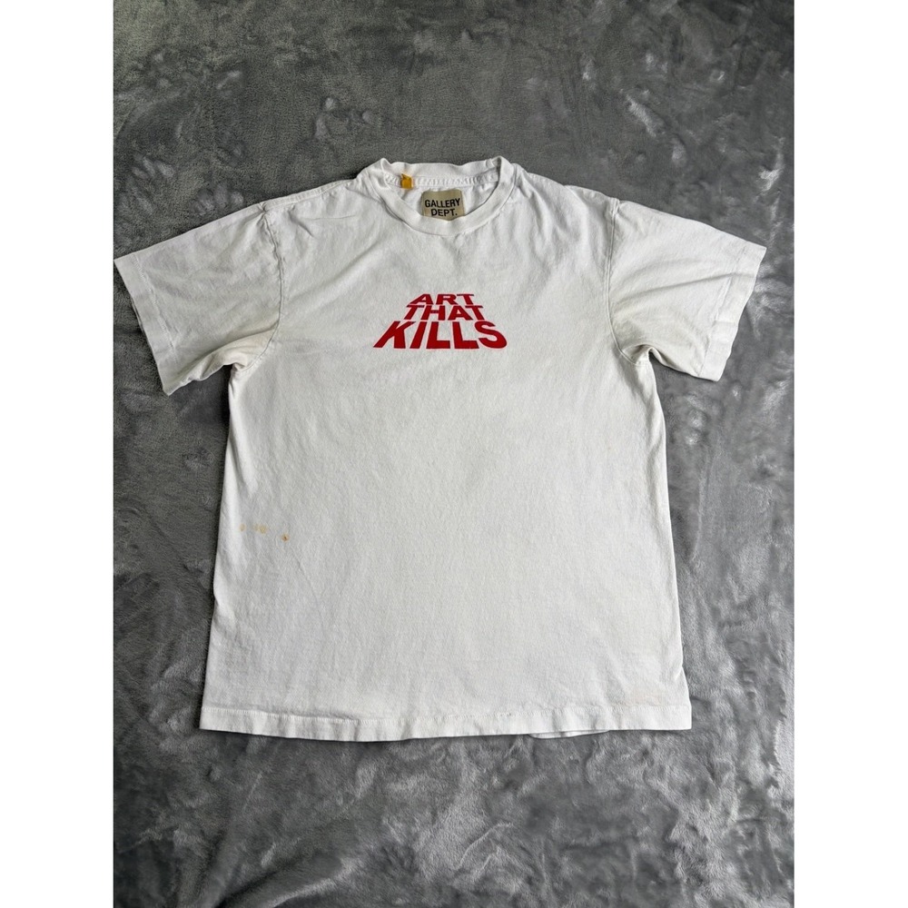 Gallery Dept. Art That Kills T-Shirt Men's Size S White Cotton Graphic Tee Used